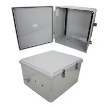 18x16x10 Polycarbonate Weatherproof NEMA 4X IP66 Enclosure, DIN Rail Mount, Dark Gray