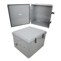 18x16x10 Polycarbonate Weatherproof NEMA 4X IP66 Enclosure, Modified Base, Dark Gray
