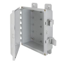 L-Com 10x08x03" UL Listed Polycarbonate Slim Weatherproof Outdoor IP68 NEMA 6P Enclosure