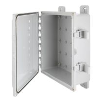 L-Com 12x10x04" UL Listed Polycarbonate Slim Weatherproof Outdoor IP68 NEMA 6P Enclosure