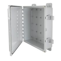 L-Com 14x12x04" UL Listed Polycarbonate Slim Weatherproof Outdoor IP68 NEMA 6P Enclosure