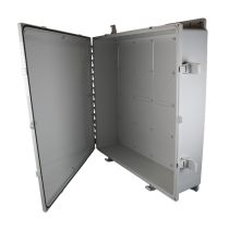 L-Com 24x24x06" UL Listed Polycarbonate Slim Weatherproof Outdoor IP66 NEMA 4X Enclosure