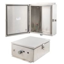 12x10x06 Stainless Steel Weatherproof Outdoor IP66 NEMA 4X Enclosure, Modified Base