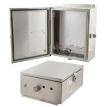 12x10x06 Stainless Steel Weatherproof Outdoor IP66 NEMA 4X Enclosure, 120VAC Mount Plate