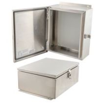 12x10x06 UL Listed Stainless Steel Weatherproof Outdoor IP66 NEMA 4X Enclosure Kit, bundled w/Non-Metallic Blank Mount Plate