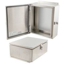 12x10x06 UL Listed Stainless Steel Weatherproof Outdoor IP66 NEMA 4X Enclosure Kit, bundled w/Aluminum Blank Mount Plate