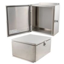 14x12x07 UL Listed Stainless Steel Weatherproof Outdoor IP66 NEMA 4X Enclosure, Kit Bundled w/ Blank Plastic Mount Plate