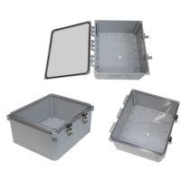 14x12x06 UL Listed Polycarbonate Weatherproof IP66 NEMA 4X Enclosure, Clear Lid , Dark Gray