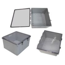 18x16x10 UL Listed Polycarbonate Weatherproof IP66 NEMA 4X Enclosure, Clear Lid , Dark Gray