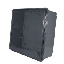 L-com 24x24x10 UL® Listed Polycarbonate Weatherproof Outdoor IP68 NEMA 6P Enclosure, Clear Lid, Dark Gray