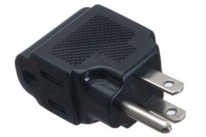 NEMA 5-15R to NEMA 5-15P Right-angle Power Adapter