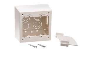 Panduit Deep Mounting Box - Double Gang - Off White