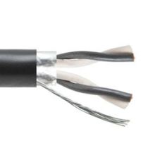 L-com Process System Interconnect Cable, USA Made, 20AWG 2 Pair Shielded, AWM 2464 300V CM PLTC ITC UV Res PVC, Black, 1000F