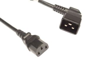 PC/PDU Power Cord - C20 Right Angle to C13 - 15 Amp