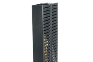 Dual Channel Vertical Plastic Cable Duct - 4 Inch W x 8 Inch D - 51 RU