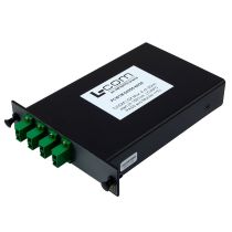 Passive CWDM, LGX Mux, 4 Channels with 20nm spacing, starting at Ch 1551nm, LC/APC with Monitor & Pass