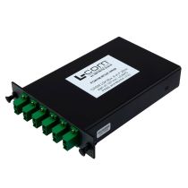 Passive CWDM, LGX Mux, 8 Channels F (skip 1391-1411nm) with 20 nm spacing, starting at Ch 1271nm, LC/APC with Monitor & Pass
