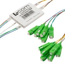 Passive CWDM, Compact Demux, 12 channel, starting at 1271nm, 20 nm spacing, 900um 1m fiber, SC-APC w/ Express Port