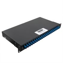 Passive DWDM, 1RU 19" Mux & DeMux, 20 CH w/ 100 GHz spacing, start CH 40, LC-UPC, w/ Pass & Mon (1%)