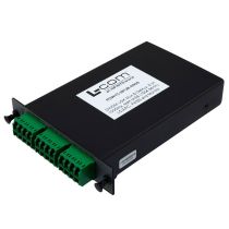 Passive DWDM, Plug-In Single LGX Combo Mux & Demux, 8 Channels with 100 GHz spacing, starting Ch28 (1554.94nm), LC-APC connectors, Pass & Monitor