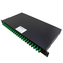 Passive DWDM, 1 RU 19” Rack Mount Combo Mux & Demux, 20 Channels with 100GHz, Ch20-39 (1561.42nm), LC-APC, Pass & Monitor