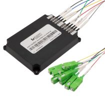 Passive DWDM, Cassette Demux, 4 channel, starting at ch 52, 100GHz spacing, 900um 1m fiber, no connectors w/ Pass & upgrade port