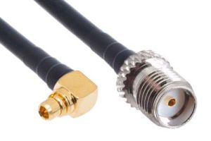 Pasternack PE3C0064 - MMCX Male Right Angle to SMA Female Cable - LMR-100