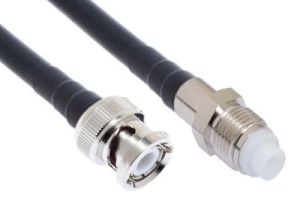 Pasternack PE3C3409LF - FME Female to BNC Male - LF Solder -  RG174