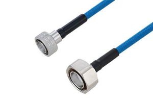 Pasternack Plenum Snap-On 4.3-10 Male to 7/16 DIN Male Low PIM Cable Using SPP-250-LLPL Coax Using Times Microwave Parts