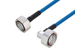 Pasternack Plenum 7/16 DIN Male to 7/16 DIN Male Right Angle Low PIM Cable Using SPP-250-LLPL Coax Using Times Microwave Parts