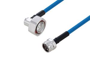 Pasternack Plenum 7/16 DIN Male Right Angle to N Male Low PIM Cable Using SPP-250-LLPL Coax Using Times Microwave Parts