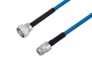 Pasternack Plenum 4.3-10 Male to N Female Low PIM Cable Using SPP-250-LLPL Coax Using Times Microwave Parts