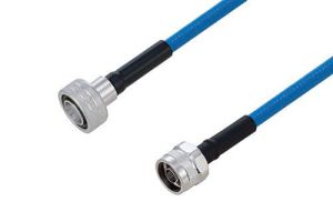Pasternack Plenum Snap-On 4.3-10 Male to N Male Low PIM Cable Using SPP-250-LLPL Coax Using Times Microwave Parts