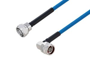 Pasternack Plenum 4.3-10 Male to N Male Right Angle Low PIM Cable Using SPP-250-LLPL Coax Using Times Microwave Parts