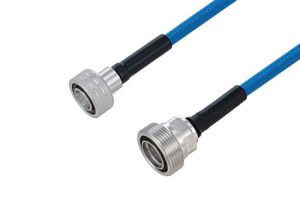 Pasternack Plenum Snap-On 4.3-10 Male to 7/16 DIN Female Low PIM Cable Using SPP-250-LLPL Coax Using Times Microwave Parts
