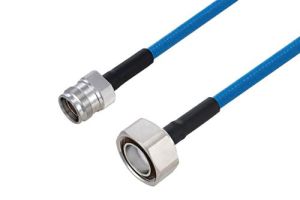 Pasternack Plenum 4.3-10 Female to 7/16 DIN Male Low PIM Cable Using SPP-250-LLPL Coax Using Times Microwave Parts