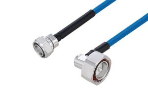 Pasternack Plenum 4.3-10 Male to 7/16 DIN Male Right Angle Low PIM Cable Using SPP-250-LLPL Coax Using Times Microwave Parts