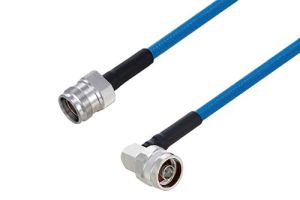 Pasternack Plenum 4.3-10 Female to N Male Right Angle Low PIM Cable Using SPP-250-LLPL Coax Using Times Microwave Parts