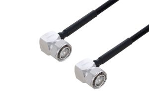 Pasternack Outdoor Rated 4.3-10 Male Right Angle to 4.3-10 Male Right Angle Low PIM Cable Using SPO-250 Coax Using Times Microwave Parts