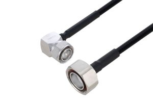 Pasternack Outdoor Rated 4.3-10 Male Right Angle to 7/16 DIN Male Low PIM Cable Using SPO-250 Coax Using Times Microwave Parts