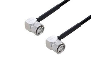 Pasternack Fire Rated 4.3-10 Male Right Angle to 4.3-10 Male Right Angle Low PIM Cable Using SPF-250 Coax Using Times Microwave Parts