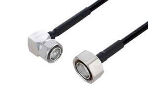 Pasternack Fire Rated 4.3-10 Male Right Angle to 7/16 DIN Male Low PIM Cable Using SPF-250 Coax Using Times Microwave Parts