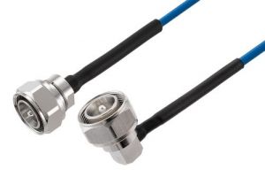 Pasternack 4.3-10 Male to 4.3-10 Male Right Angle Low PIM Cable Using TFT-402 Coax Using Times Microwave Components