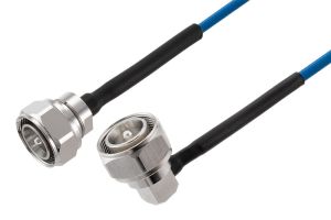 Pasternack 4.3-10 Male to 4.3-10 Male Right Angle Low PIM Cable 12 Inch Length Using TFT-402-LF Coax Using Times Microwave Components