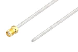 Pasternack SMA Female to Straight Cut Lead Test Probe Cable Using PE-SR405FL Coax