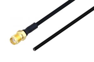 Pasternack SMA Female to Straight Cut Lead Test Probe Cable Using PE-SR405FLJ Coax
