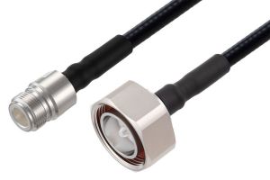 Pasternack Fire Rated 7/16 DIN Male to N Female Cable Using SPF-250 Coax Using Times Microwave Parts
