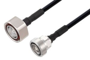 Pasternack Fire Rated 7/16 DIN Male to 7/16 DIN Female Cable Using SPF-250 Coax Using Times Microwave Parts