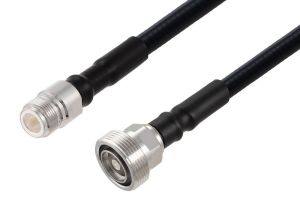 Pasternack Fire Rated 7/16 DIN Female to N Female Cable Using SPF-375 Coax Using Times Microwave Parts