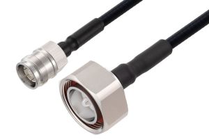 Pasternack Outdoor Rated 4.3-10 Female to 7/16 DIN Male Cable Using SPO-250 Coax Using Times Microwave Parts